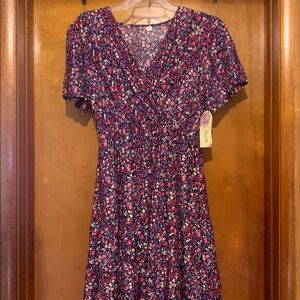 NWT Fawn Fashion Size L Floral Mini Dress